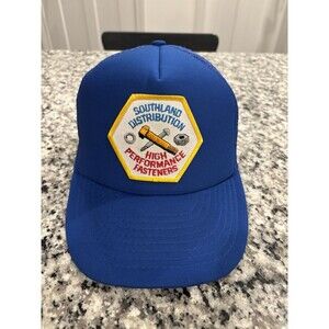 Vintage Southland Distributors Rope SnapBack Patch Hat Cap Blue White